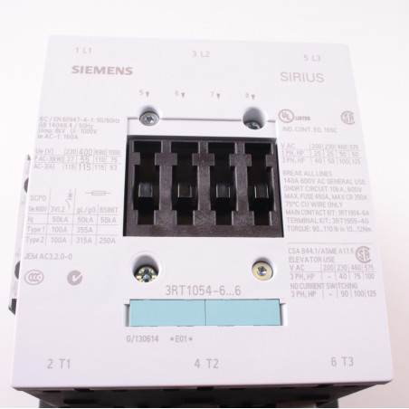CONT.55Kw AC/DC 220-240V 2NA2NC 3P S6 BA 3RT1054-6AP36