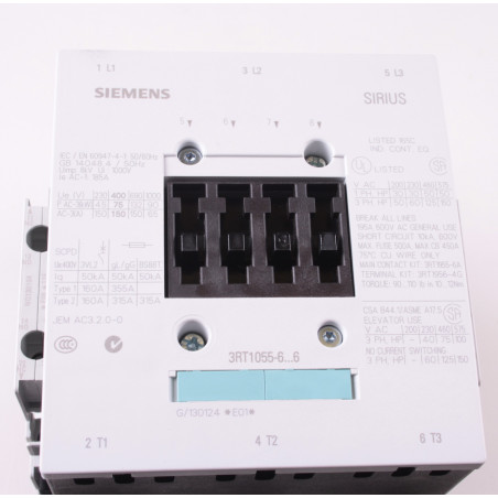 CONT.75Kw AC/DC 220-240V 2NA2NC 3P S6 BA 3RT1055-6AP36