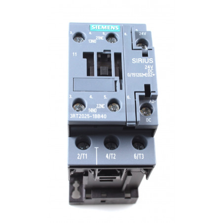 CONT.AC3 7,5Kw 400V NA+NC DC 24V S0 TORN 3RT2025-1BB40